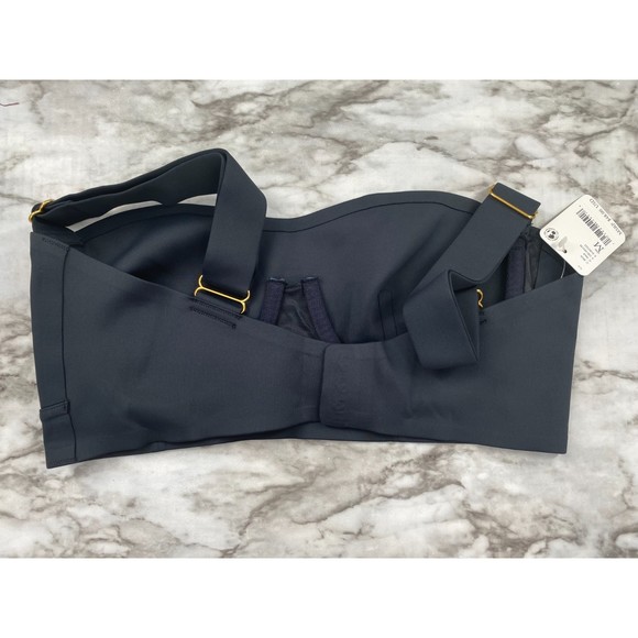 Free People NWT Naomi Longline Bra Sweetheart Wide Straps Lined Black Medium New - Picture 5 of 12